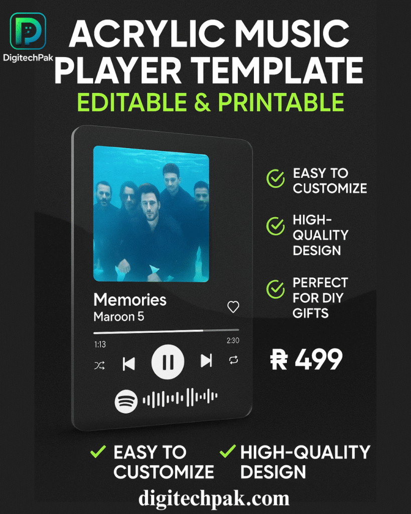 Acrylic Music Player Template
