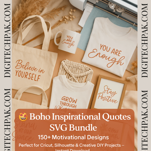 Boho Inspirational Quotes SVG Bundle