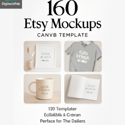 160 Editable Canva Mockup Templates for Etsy Sellers