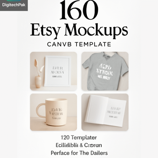 160 Editable Canva Mockup Templates for Etsy Sellers