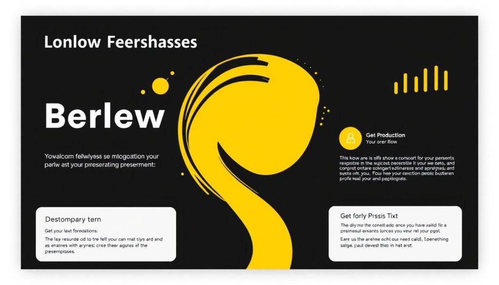 Generate an image of a business presentation using the Canva Yellow Abstract Business Template.