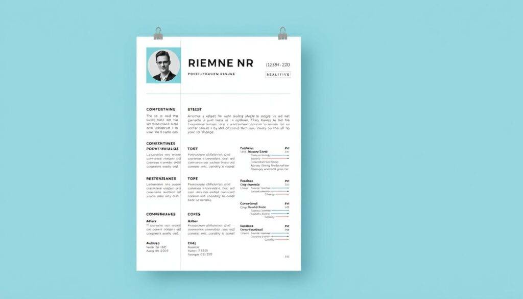 Generate an image of a resume using the Canva Creative Resume Template.