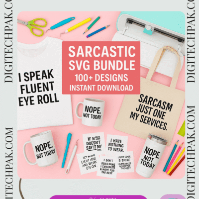 Sarcastic Bundle – 100+ Funny SVGs & Quotes for Instant Download