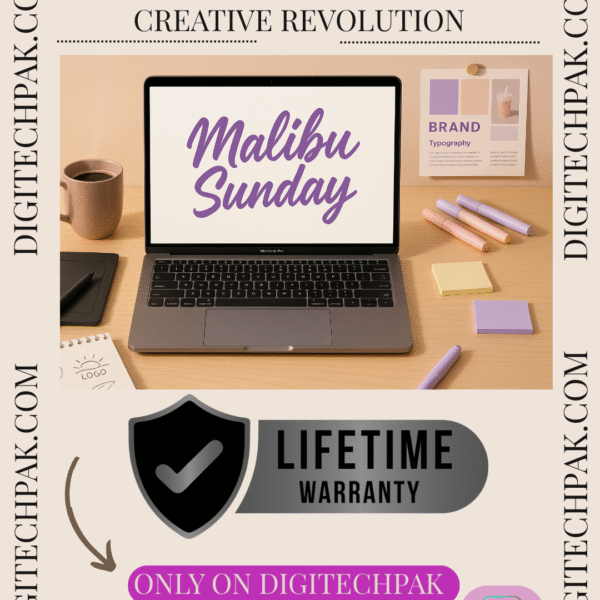 Malibu Sunday - a bold handwritten script font for Canva, Procreate, and digital creatives