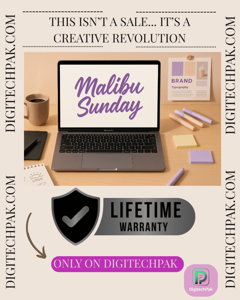 Malibu Sunday - a bold handwritten script font for Canva, Procreate, and digital creatives