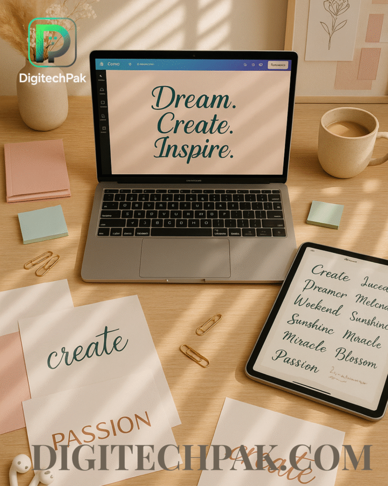 “Handwritten font bundle for Canva and Photoshop – digital download preview