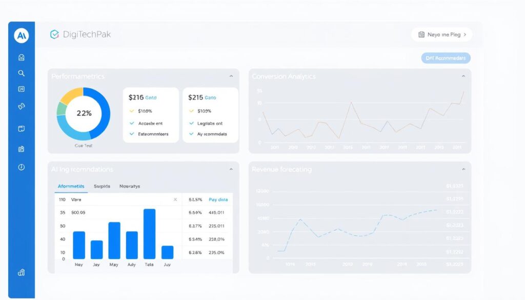 DigiTechPak's AI-powered optimization dashboard showing performance metrics DigiTechPak's AI-powered optimization dashboard showing performance metrics