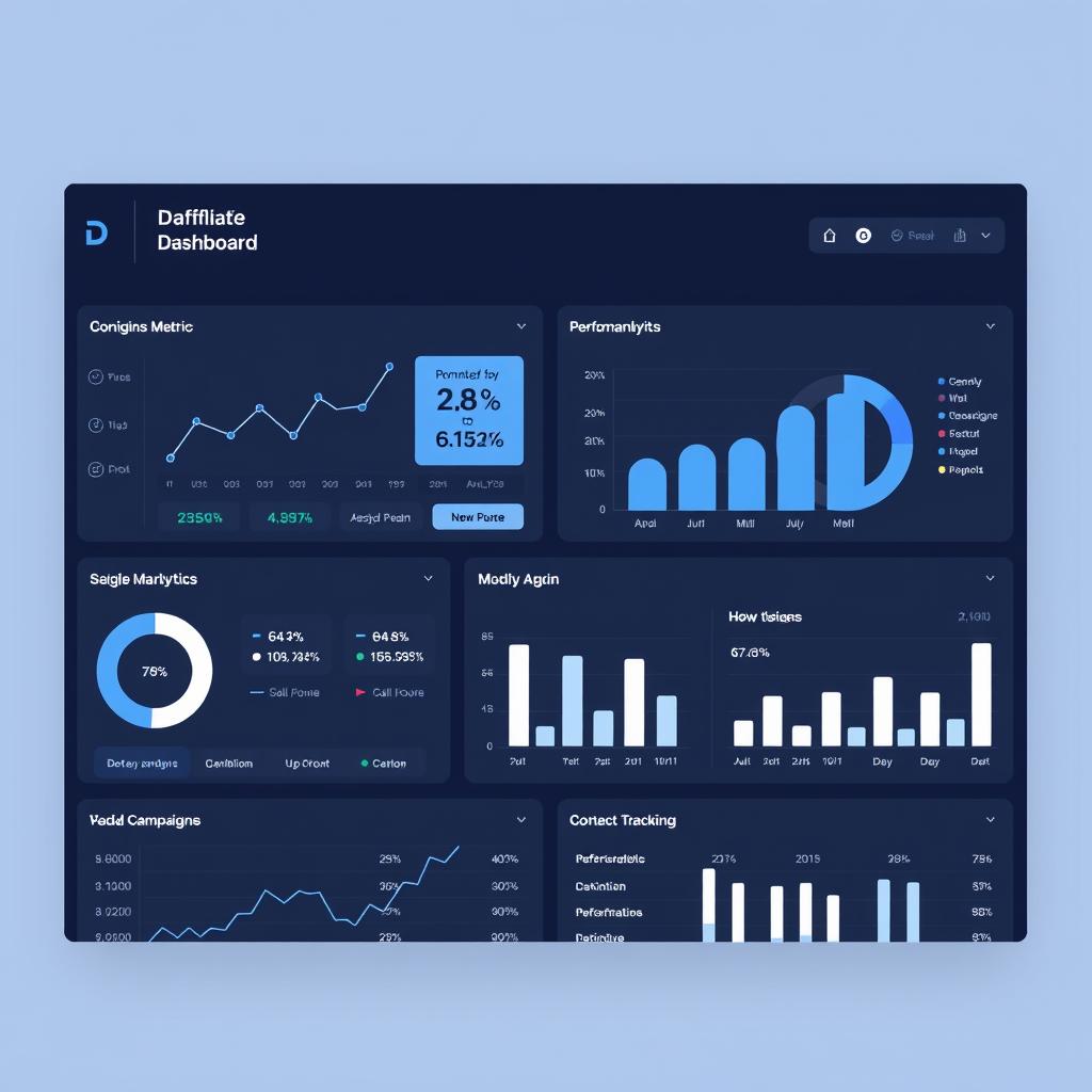 DigiTechPak's intuitive dashboard showing affiliate marketing analytics and performance metrics DigiTechPak's intuitive dashboard showing affiliate marketing analytics and performance metrics