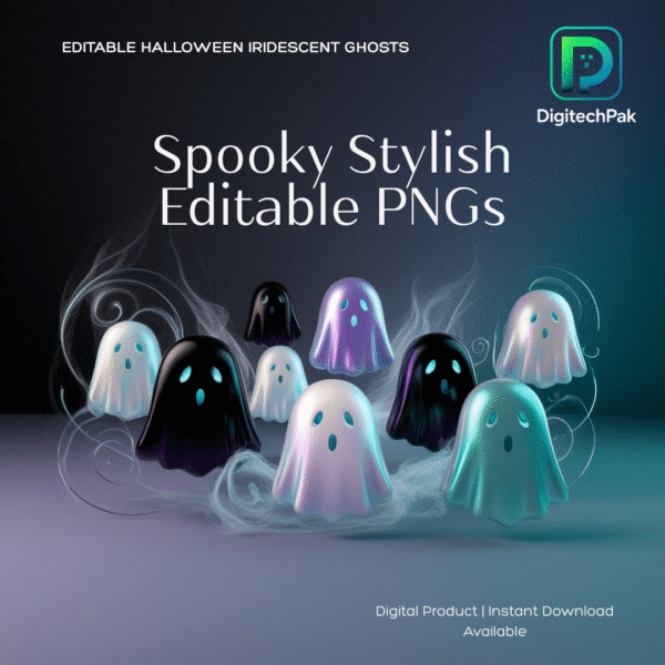 Halloween Ghost PNG Bundle – DigiTechPak Designs