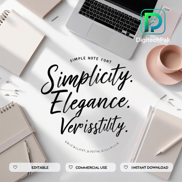 Simple Note Font – Editable & Downloadable | DigiTechPak