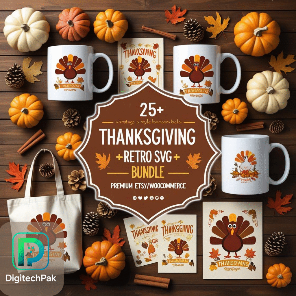 Thanksgiving Retro SVG Bundle – DigiTechPak Designs