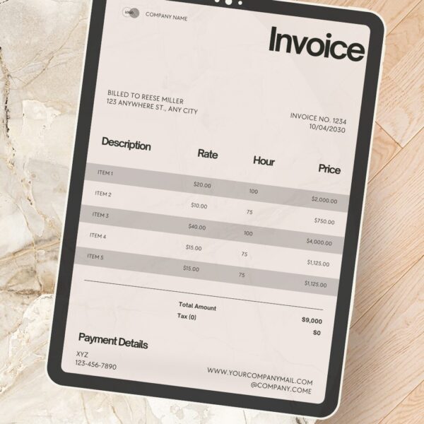 Create a Clean and Professional Digital Invoice for Your Business or Freelance Work