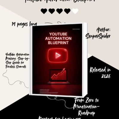 YouTube Automation Guide MRR | Faceless YouTube Channel Ebook | Start a YouTube Channel Step by Step | Digital Download + Resell Rights