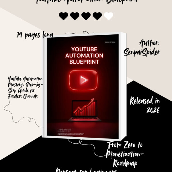 YouTube Automation Guide MRR | Faceless YouTube Channel Ebook | Start a YouTube Channel Step by Step | Digital Download + Resell Rights