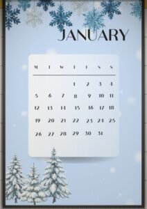 Minimalist 12-Month Wall Calendar 2026 | Modern Printable Planner | Home & Office Decor
