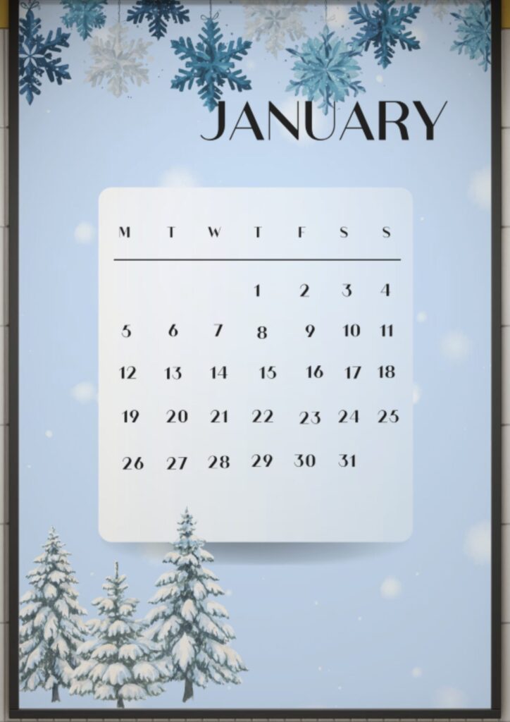 Minimalist 12-Month Wall Calendar 2026 | Modern Printable Planner | Home & Office Decor