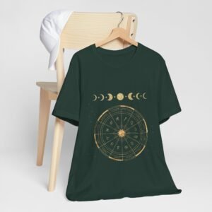 Celestial Gold Zodiac Wheel: Minimalist Astrology Chart