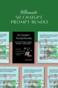50 Powerful ChatGPT Prompts for Digital Marketing, Freelancing & Online earning (Instant Download)