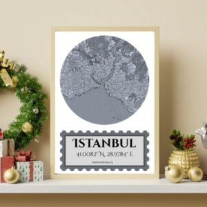 Istanbul : Vintage-Inspired Circular City Map