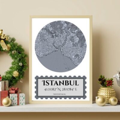 Istanbul : Vintage-Inspired Circular City Map