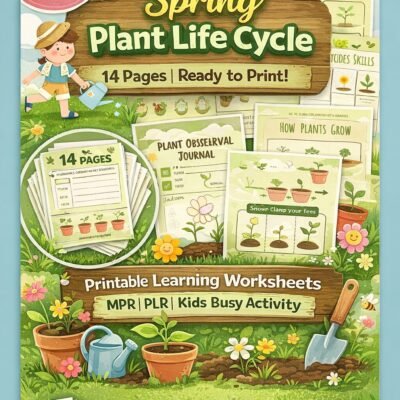 Spring Plant Life Cycle Busy Book | 14-Page Educational Printable