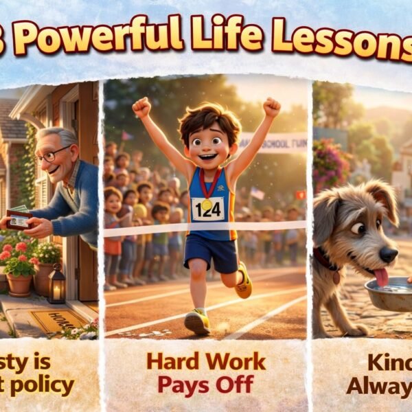 3 Bedtime Stories Pack for Kids – Honesty, Hard Work & Kindness