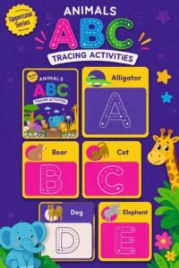 Animals ABC Tracing Cards for Kids