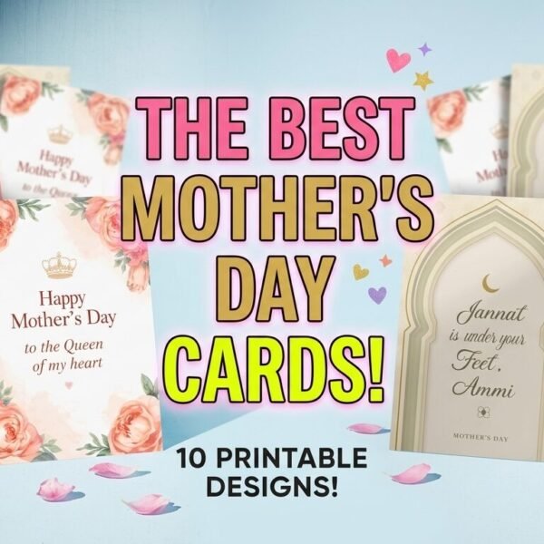 10 Printable Mother’s Day Cards Bundle – Elegant, Funny & Islamic Designs | Instant Download