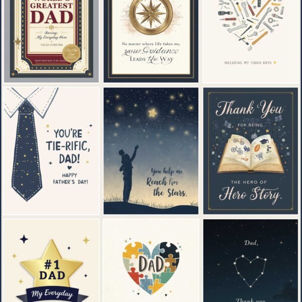 Father's Day Mega Bundle – 10 Printable Greeting Cards for Dad | Instant Download