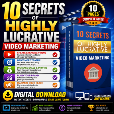 10 Secrets of Highly Lucrative Video Marketing | Video Marketing eBook PDF Guide | Instant Download